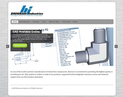 Brennan Industries Launches New Website  with Free CAD Download Solution